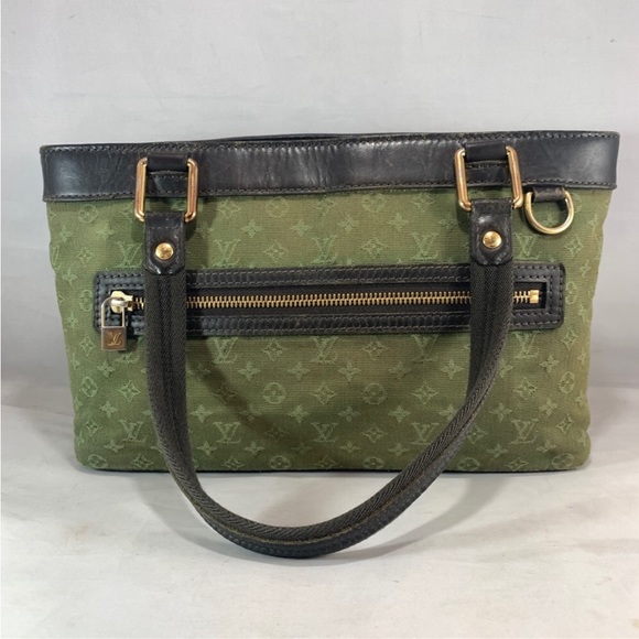 Louis Vuitton Green Monogram Mini Lin Lucille PM Bag Vintage - Picture 3 of 9